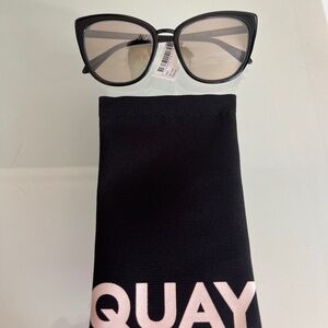 QUAY HONEY Frost Cat Eye Sunglasses